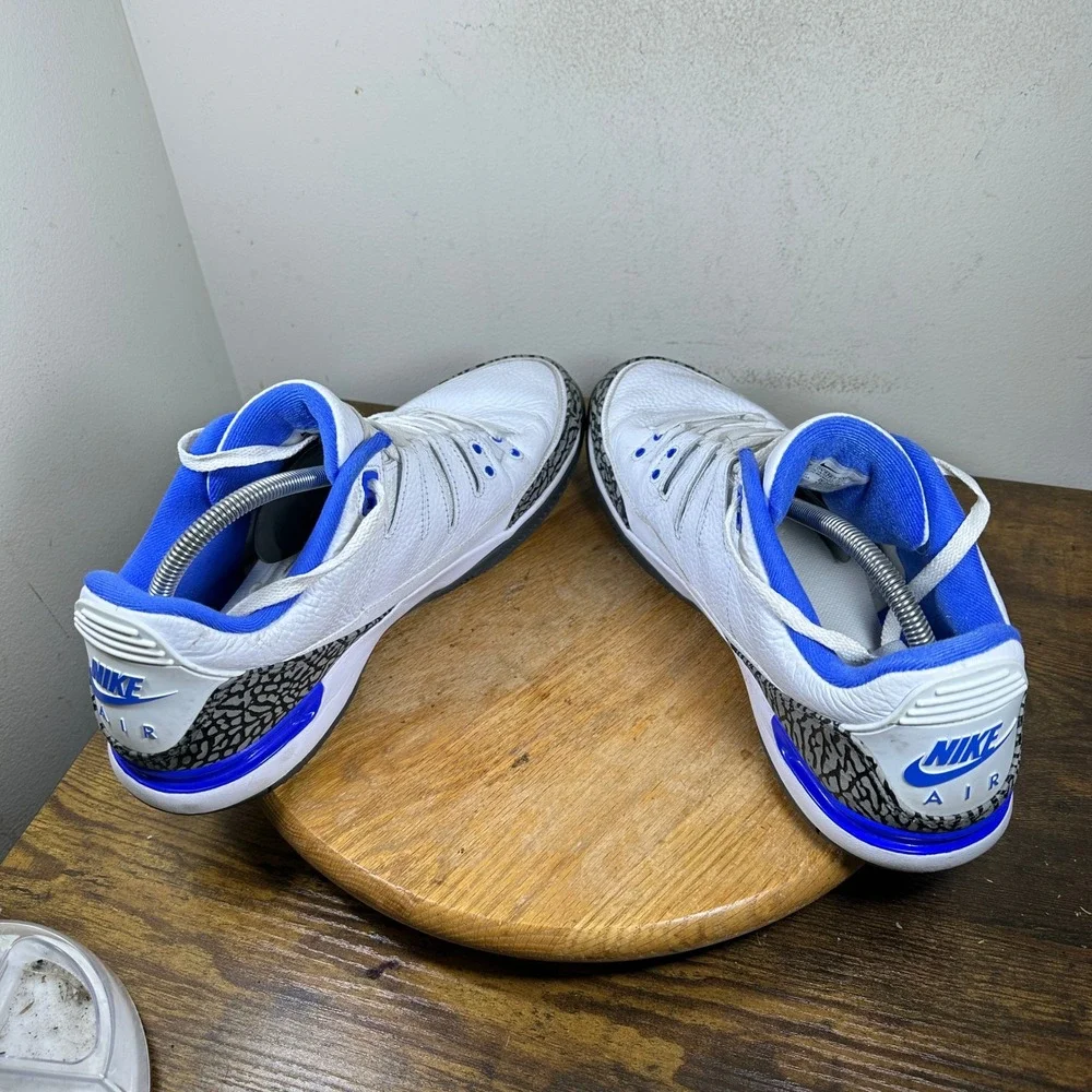 Jordan Zoom Vapor AJ3 Racer Blue White Elephant Print DV9367-100 Mens Size 13